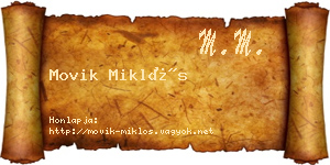 Movik Miklós névjegykártya